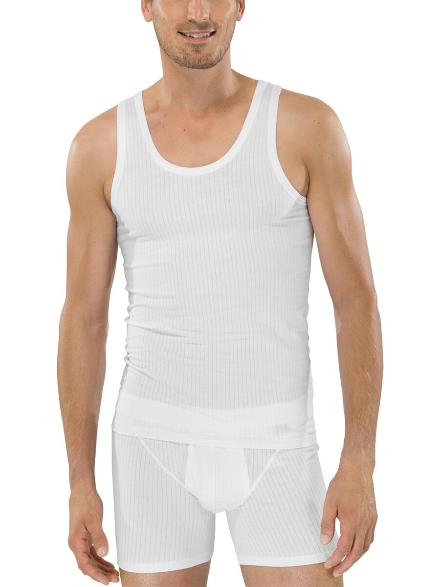 Singlet van het merk Schiesser in het Wit