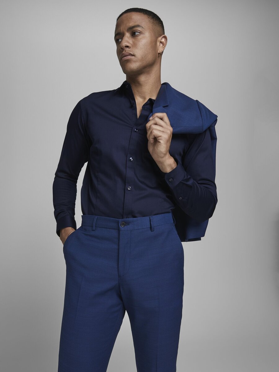 Hemd van het merk Jack & Jones Premium in het Marine