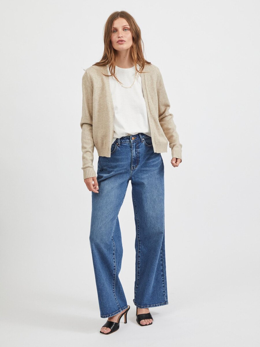 Gilet van het merk Vila in het Beige