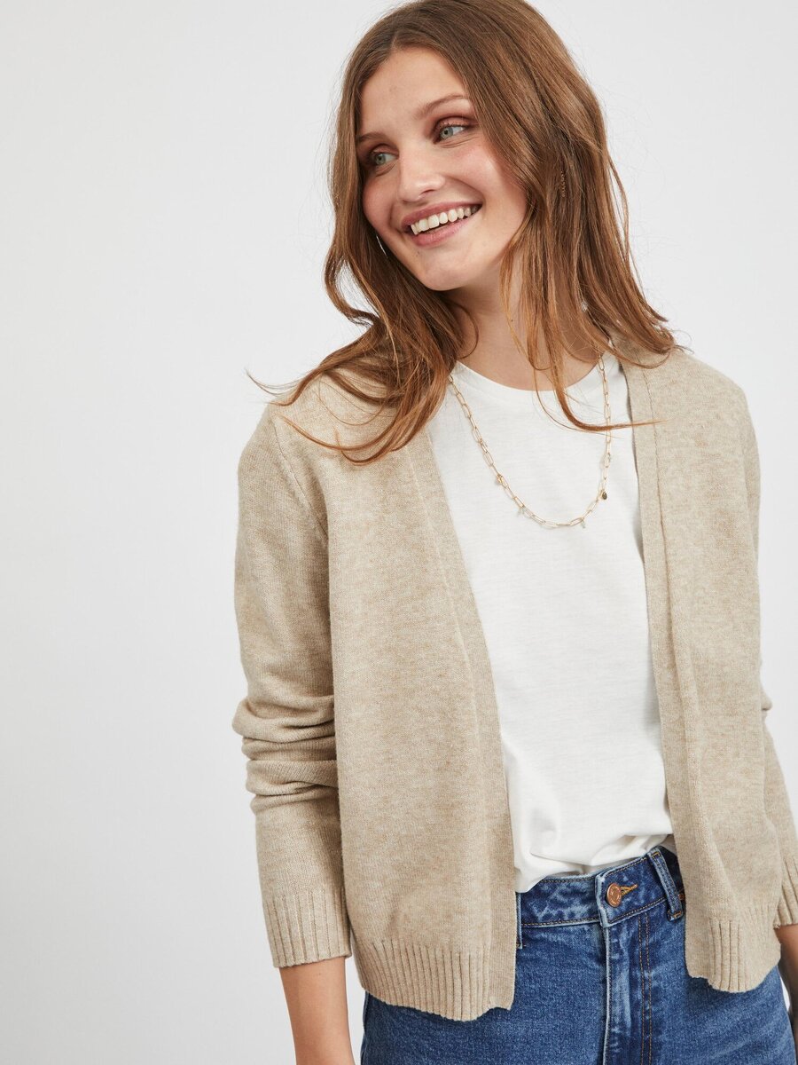 Gilet van het merk Vila in het Beige