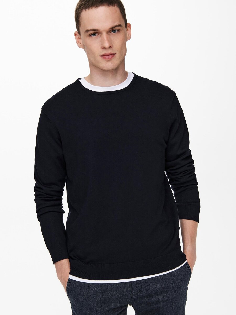 Pull van het merk Only & Sons in het Marine