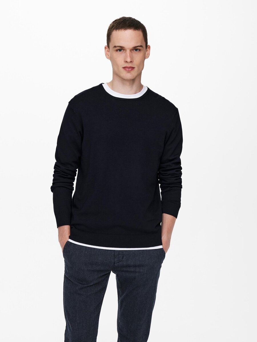 Pull van het merk Only & Sons in het Marine
