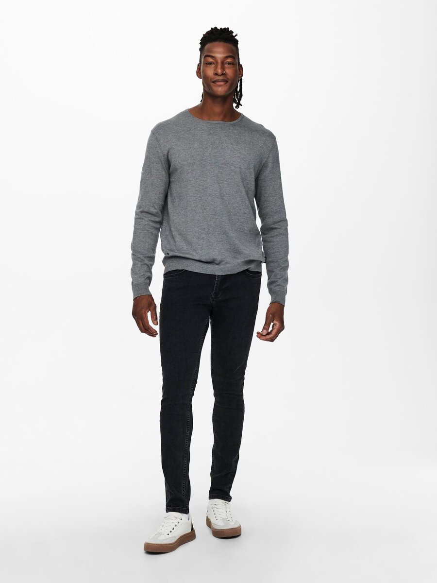 Pull van het merk Only & Sons in het Grijs