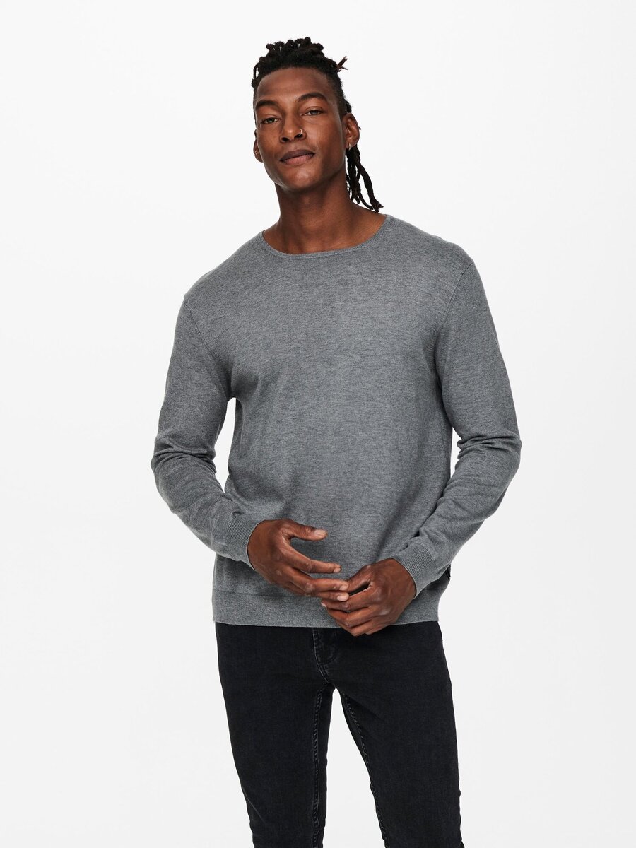 Pull van het merk Only & Sons in het Grijs