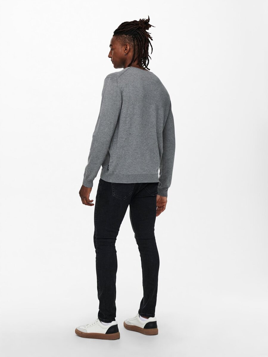 Pull van het merk Only & Sons in het Grijs