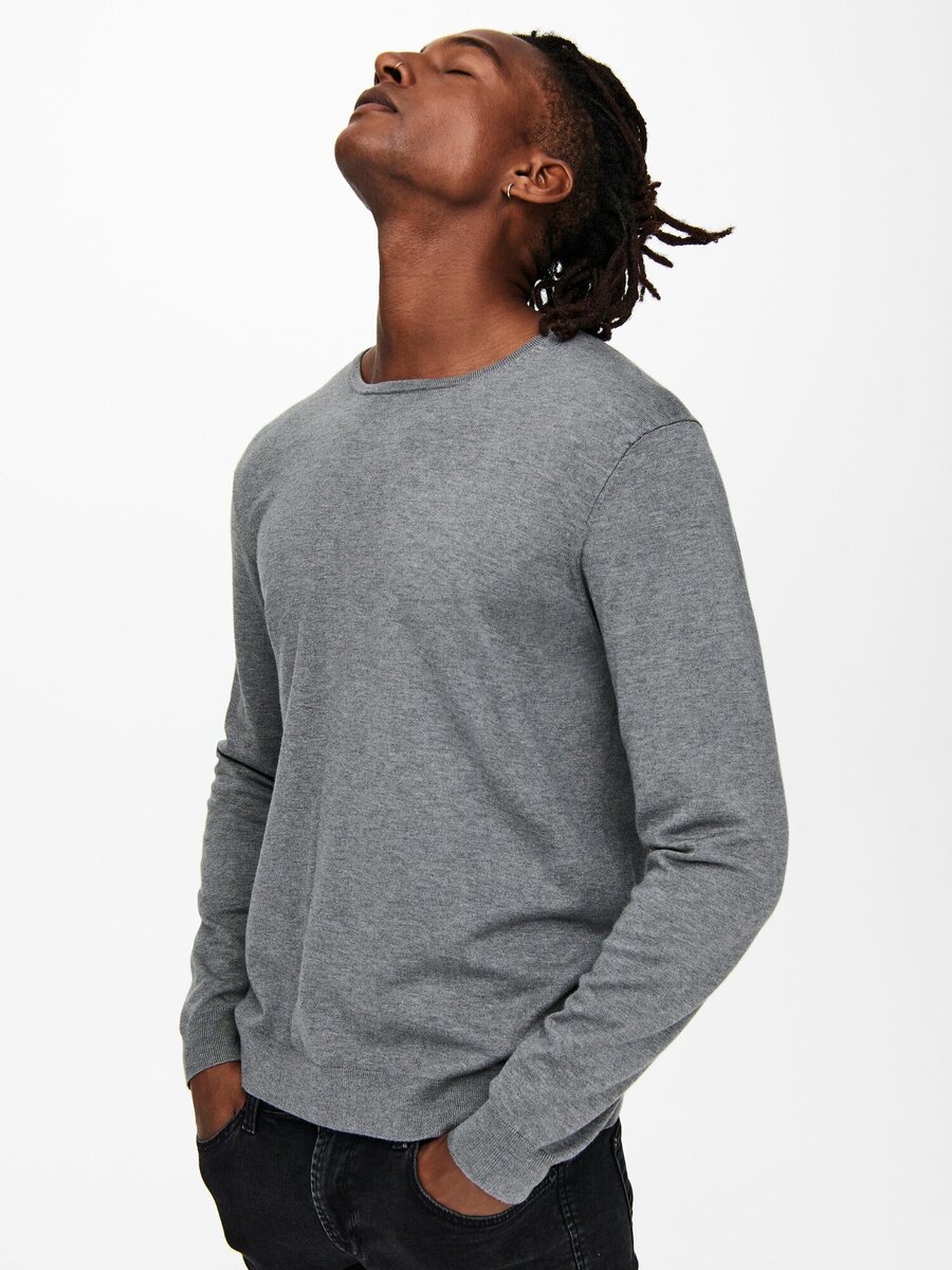 Pull van het merk Only & Sons in het Grijs