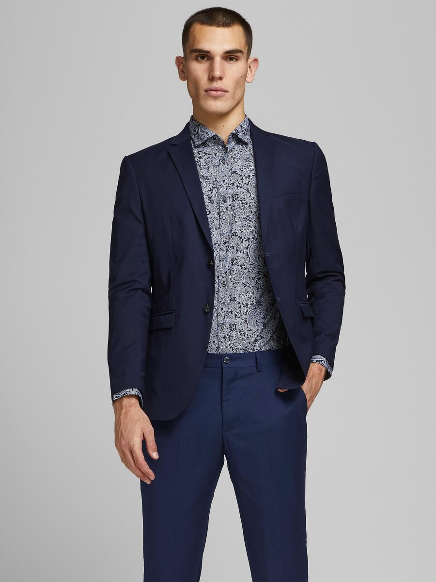 Blazer van het merk Jack & Jones Premium in het Marine