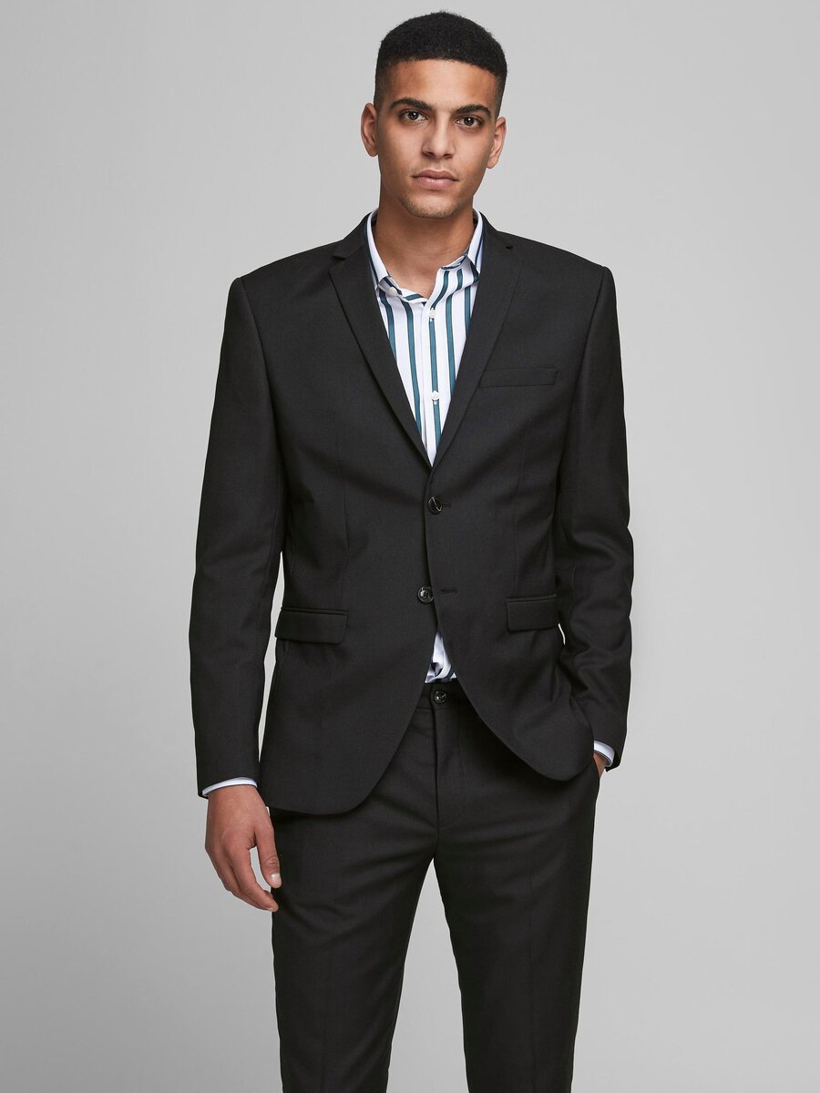 Blazer van het merk Jack & Jones Premium in het Zwart