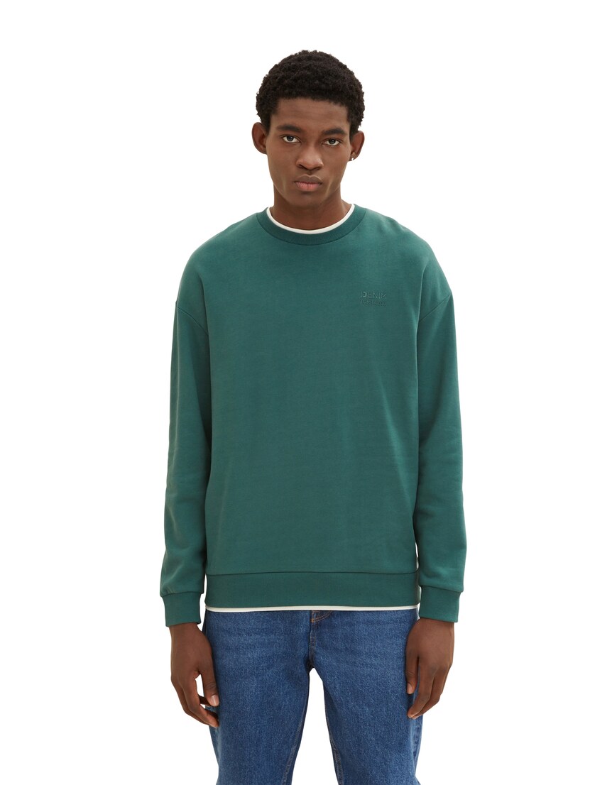 1034150 relaxed 2in1 crewneck sweater