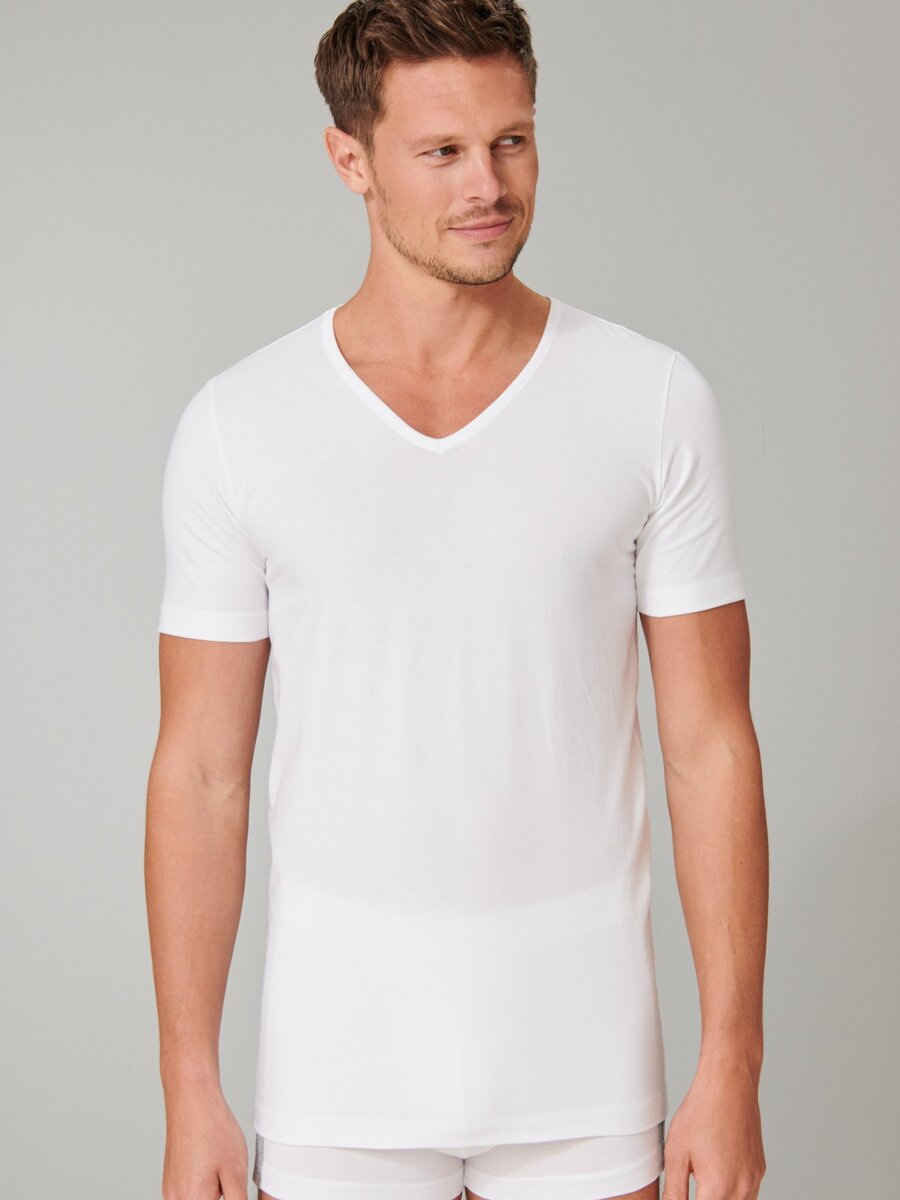 T-shirt van het merk Schiesser in het Wit