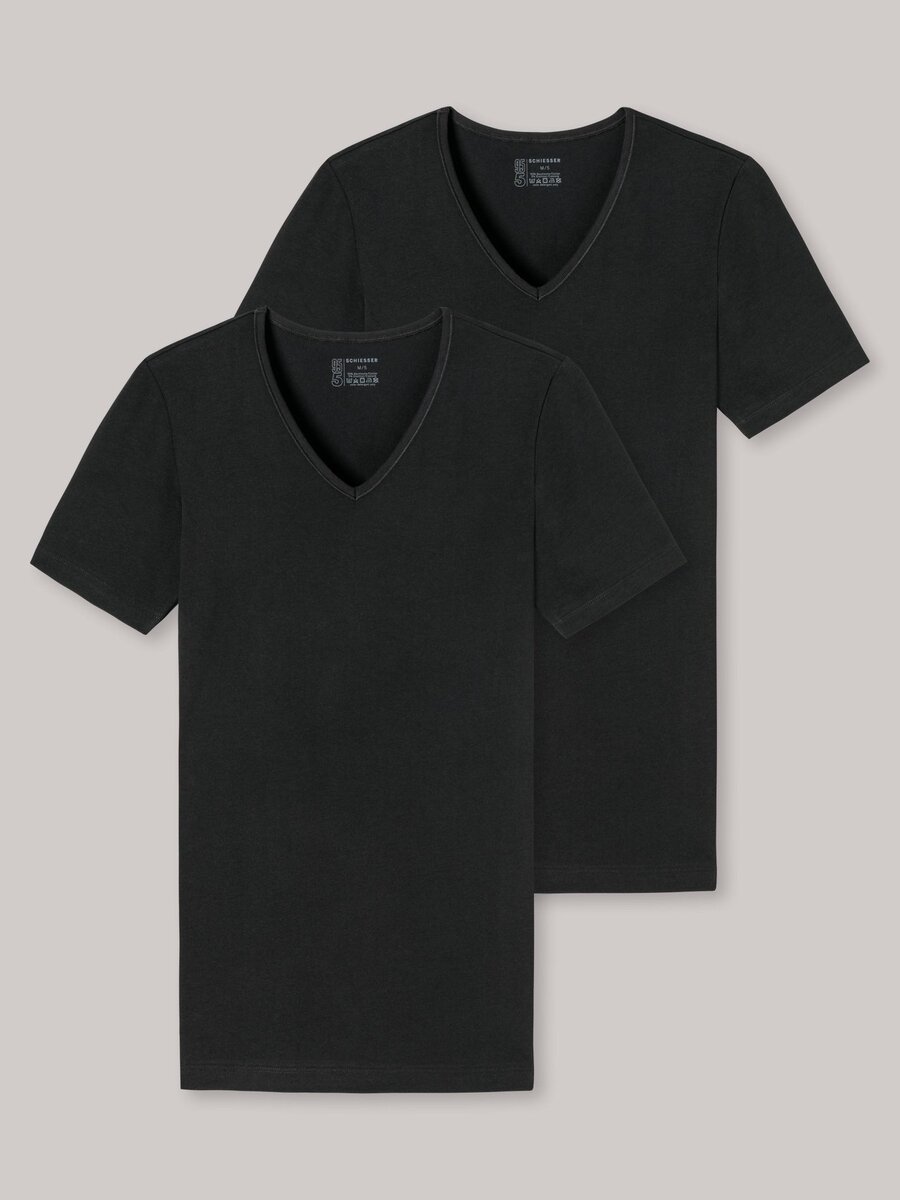 T-shirt van het merk Schiesser in het Zwart