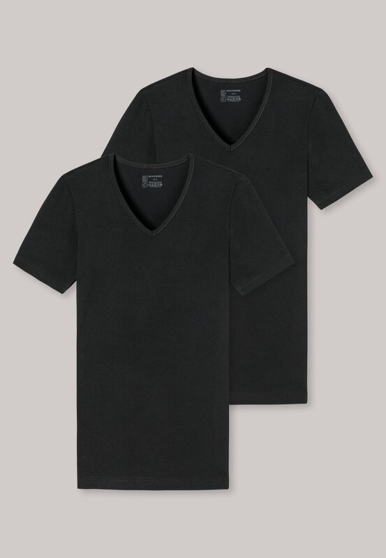 T-shirt van het merk Schiesser in het Zwart
