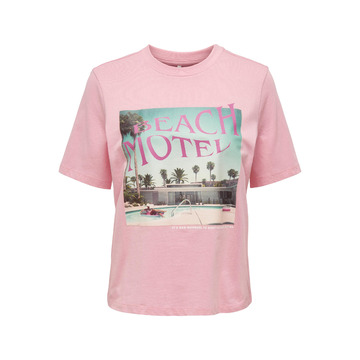 T-shirt van het merk Only in het Roze