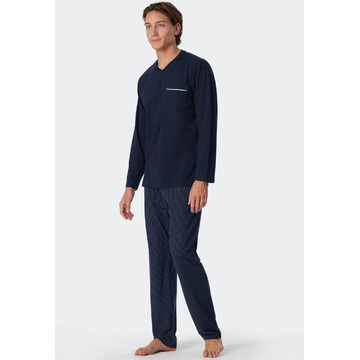 Pyjama van het merk Schiesser in het Marine