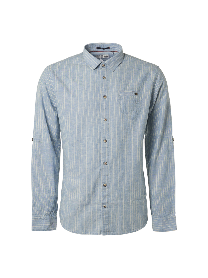 Shirt 2 Colour Stripe With Linen Responsible Choic