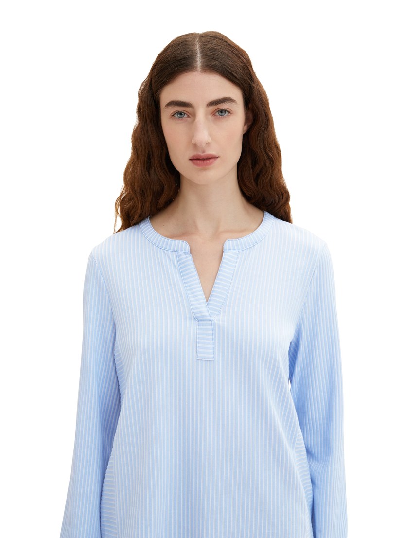 1035374 T-shirt stripe blouse