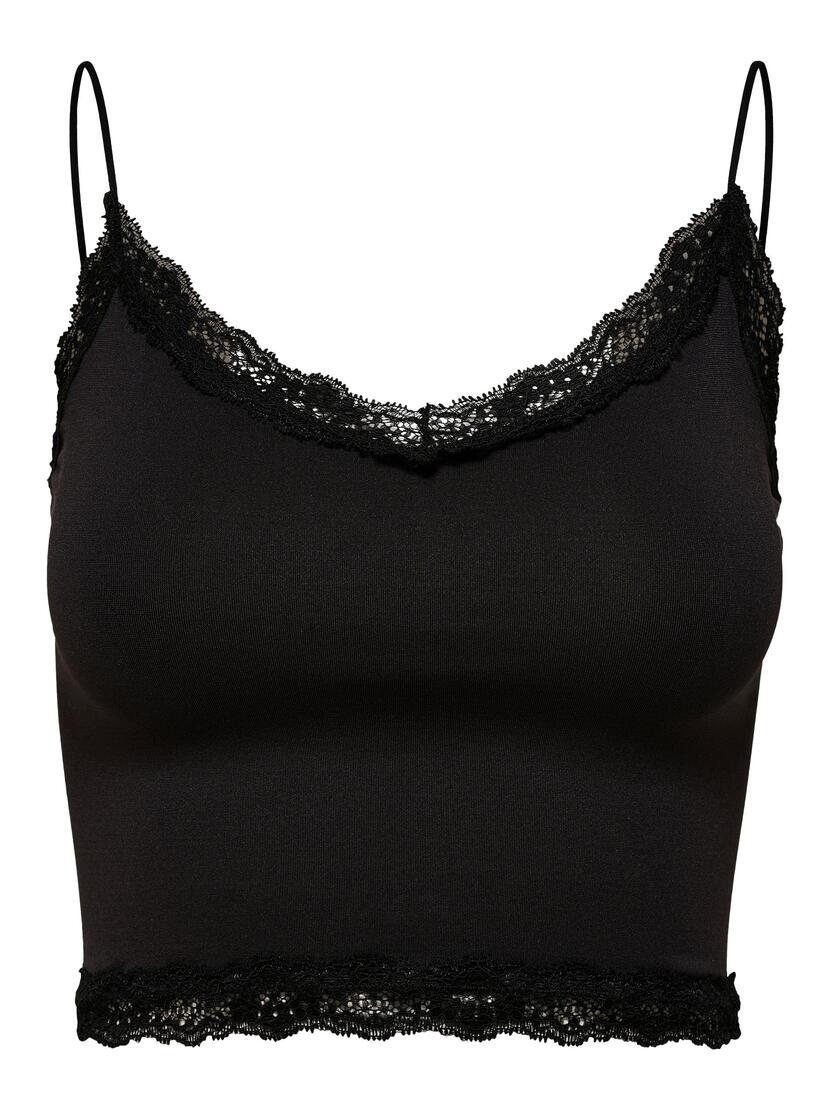 ONLVICKY  LACE SEAMLESS CROPPED TOP  NOOS