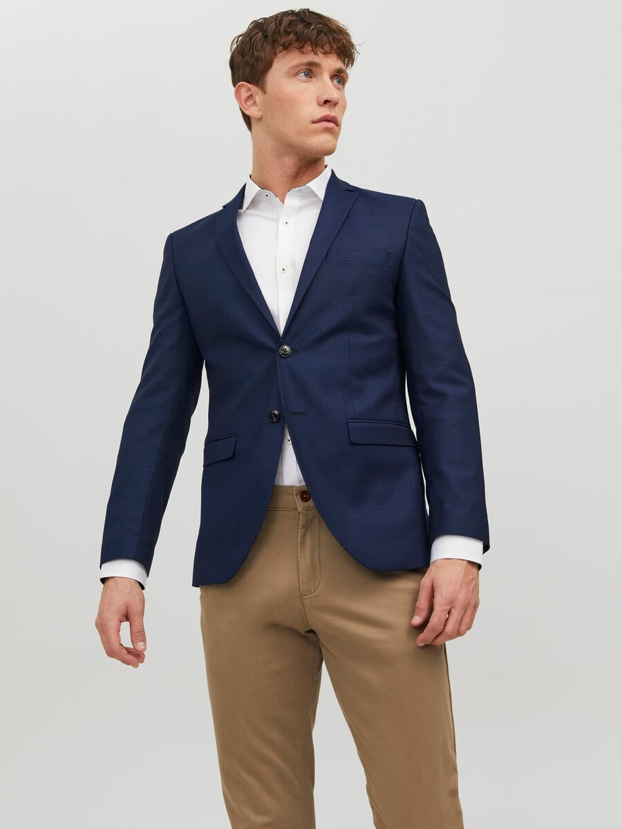 Blazer van het merk Jack & Jones Premium in het Marine
