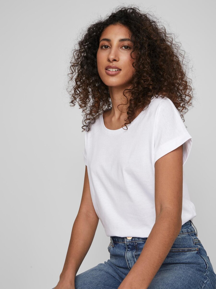 T-shirt van het merk Vila in het Wit