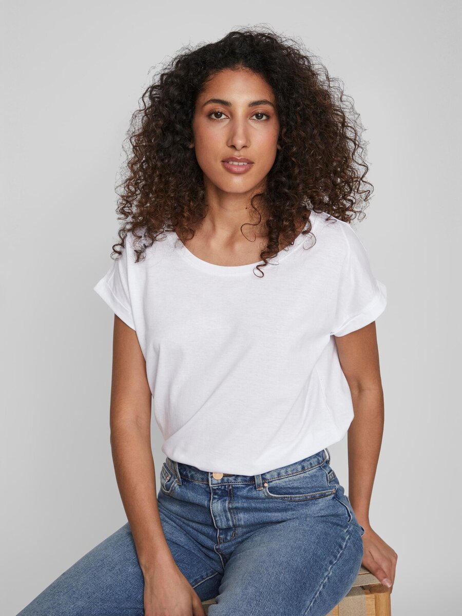 T-shirt van het merk Vila in het Wit