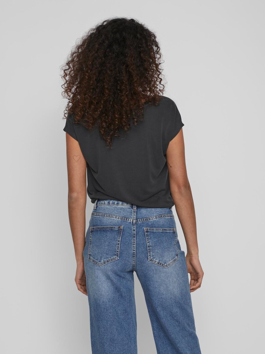 T-shirt van het merk Vila in het Zwart