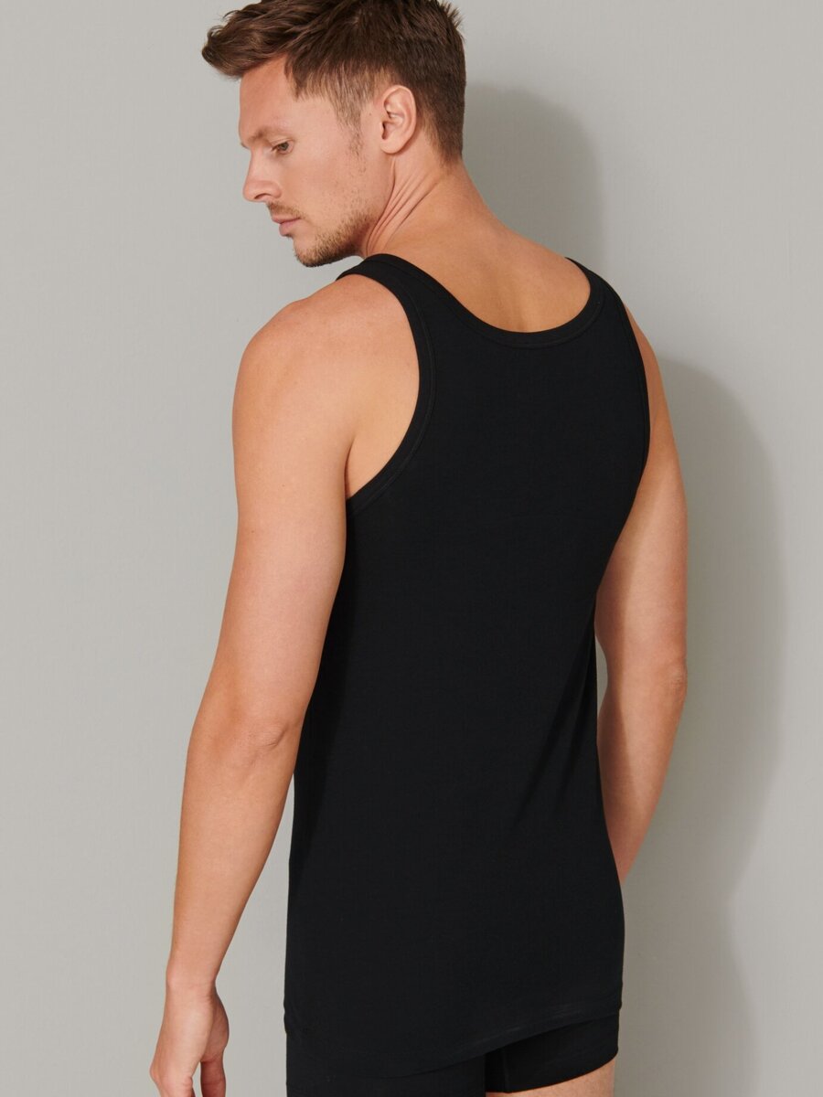 Singlet van het merk Schiesser in het Zwart