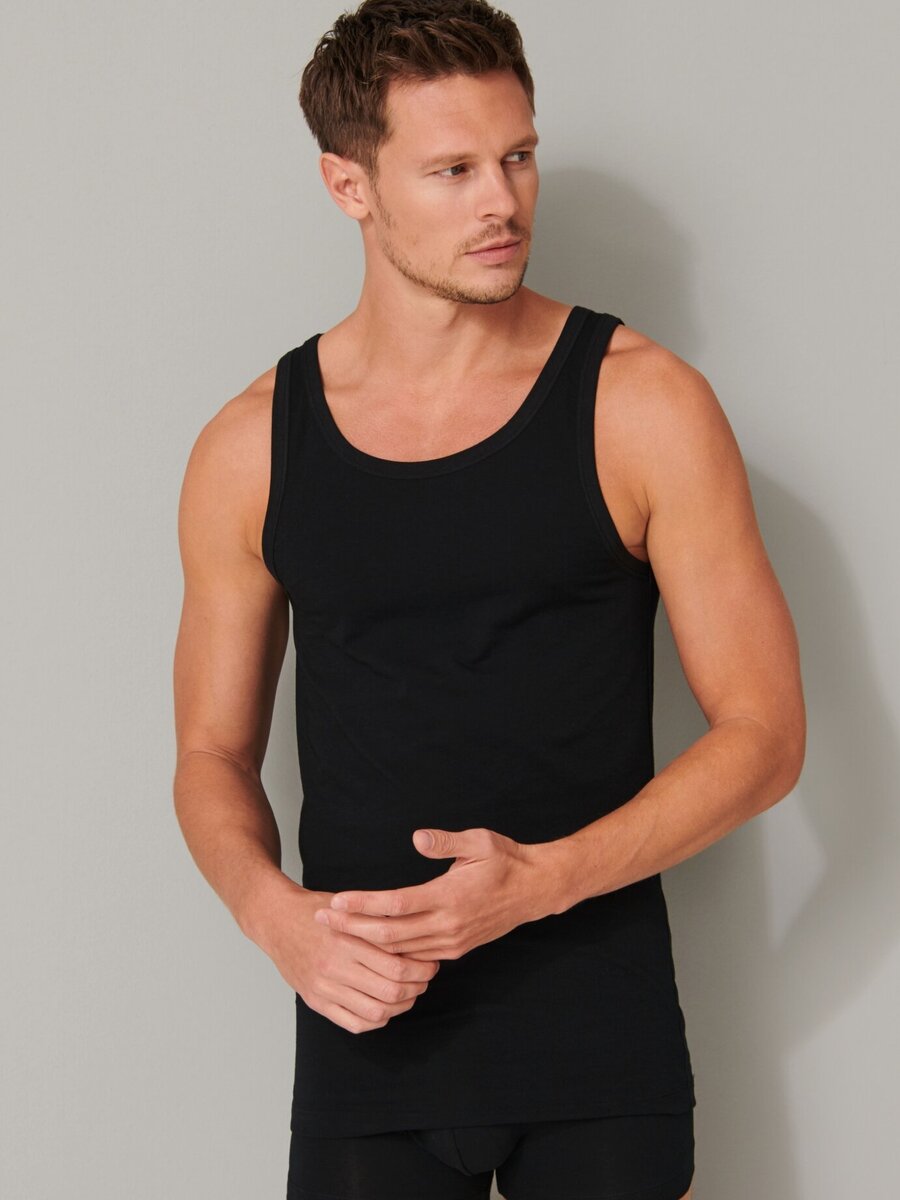 Singlet van het merk Schiesser in het Zwart