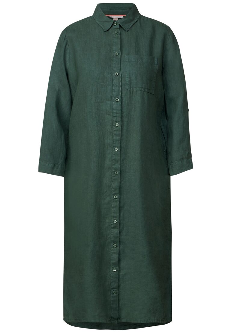 A143477 LS_solid Linen shirt Dress_