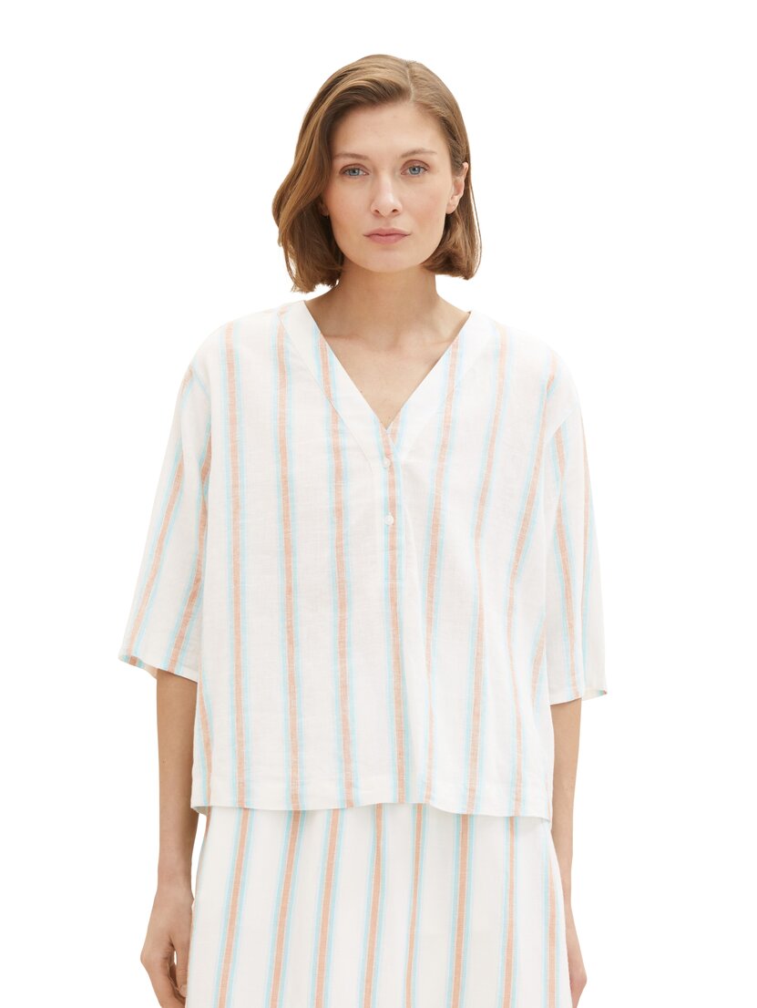 1036703 linen mix blouse tunic
