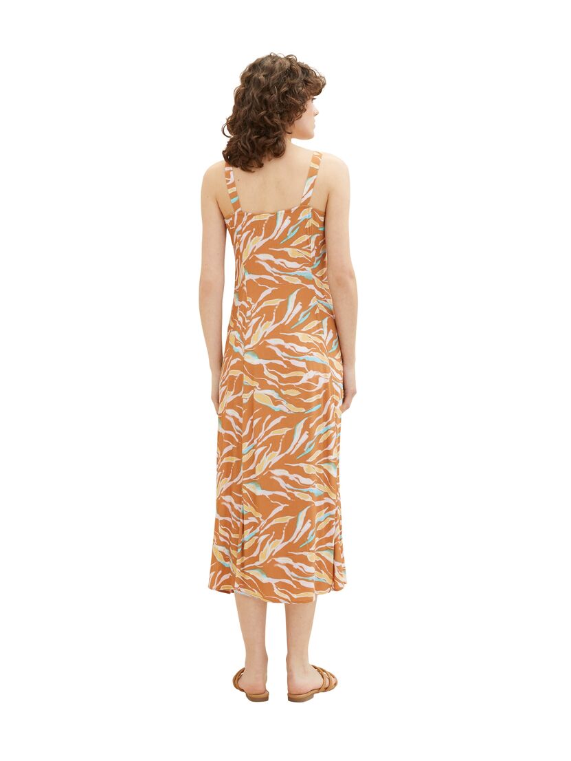1037236 feminine v-neck dress printed