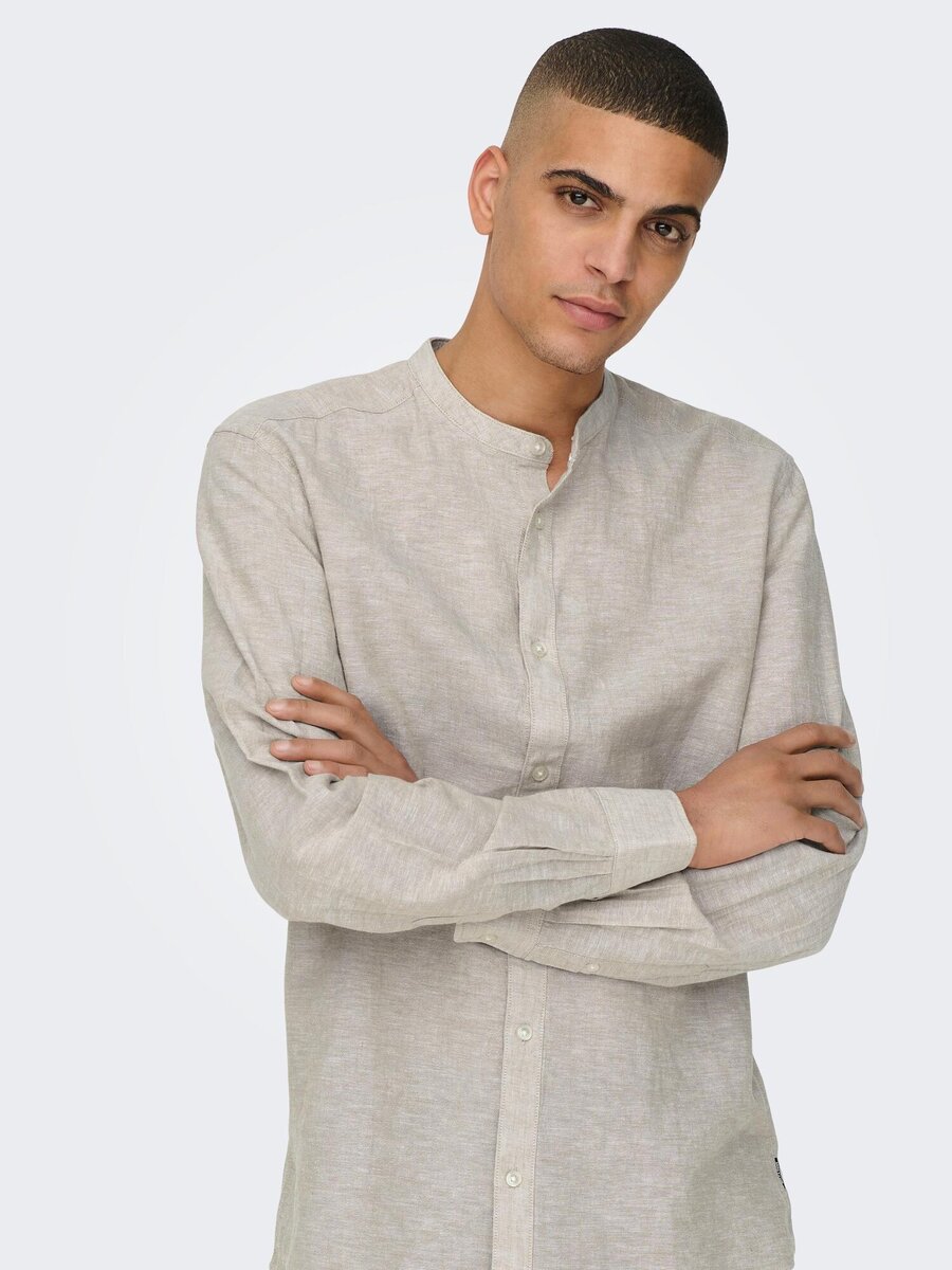 Hemd van het merk Only & Sons in het Beige