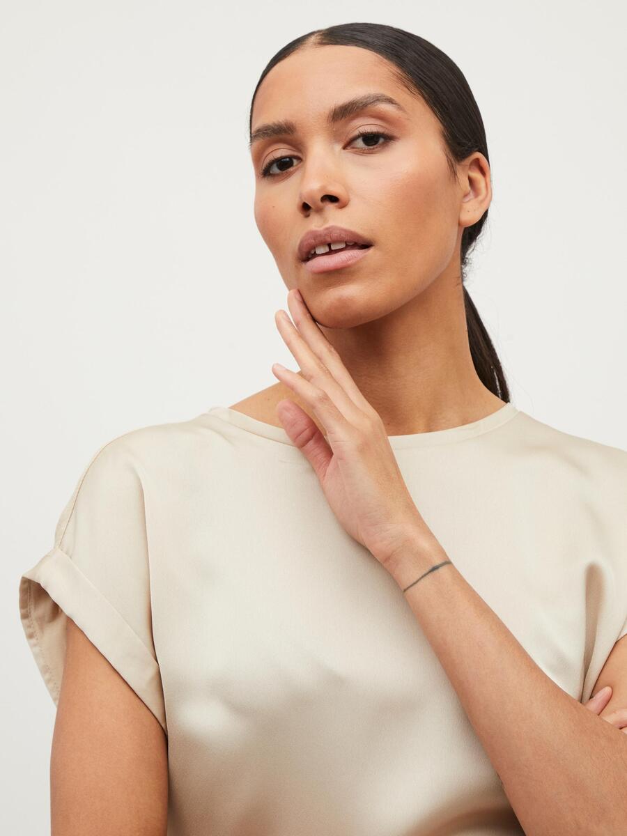 T-shirt van het merk Vila in het Beige