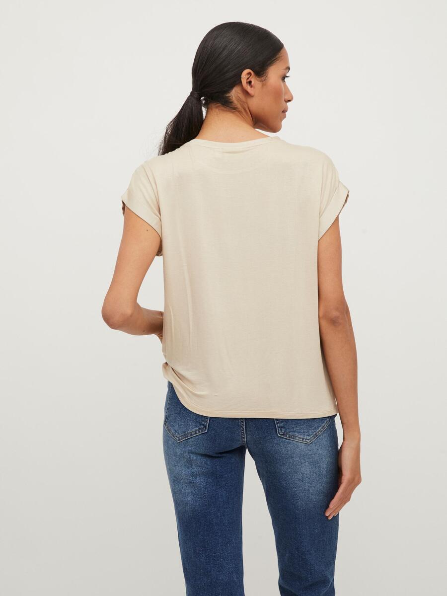 T-shirt van het merk Vila in het Beige