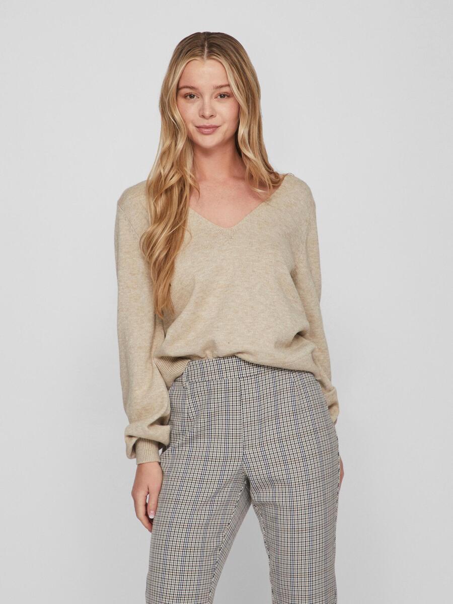 Pull van het merk Vila in het Beige