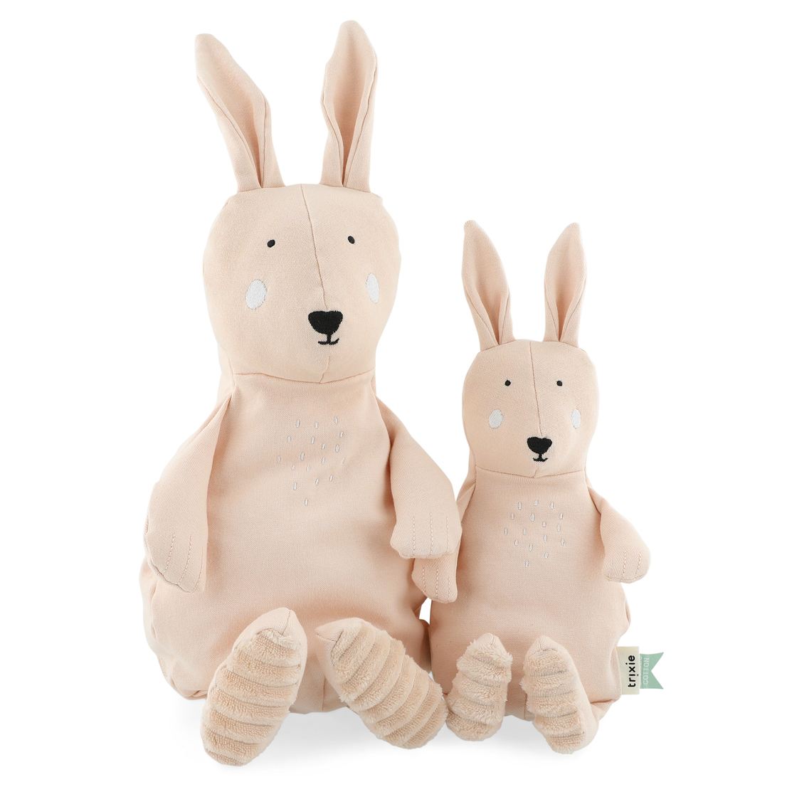 Knuffel klein 26 cm (kop tot teen) - Mrs. Rabbit