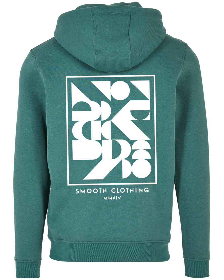 PALE GREEN HOODIE / ART WHITE FRONT + BACK