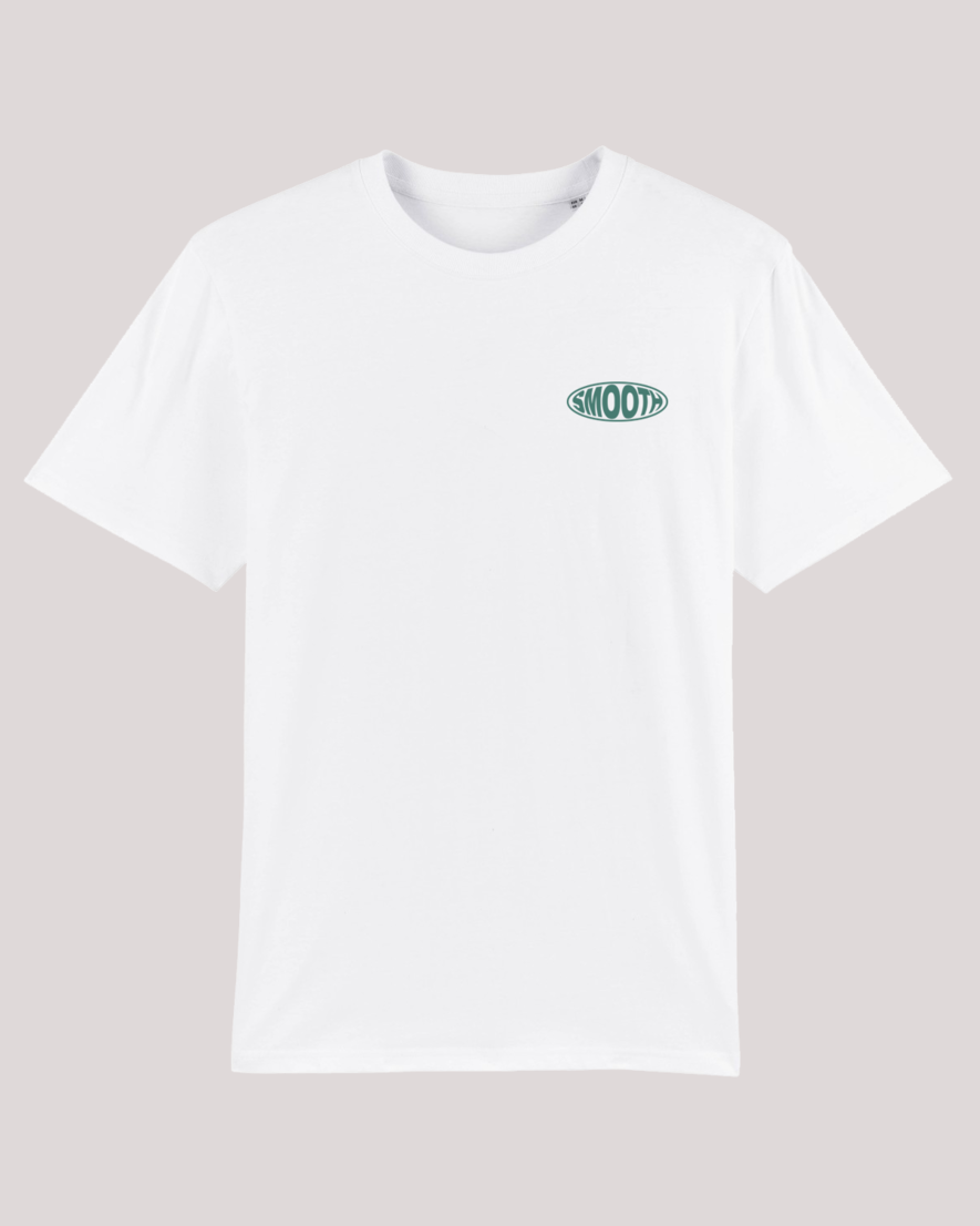 WHITE T / OVAL GREEN FRONT