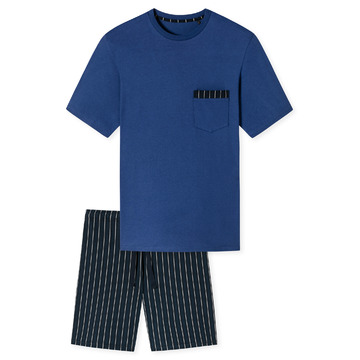 Pyjama van het merk Schiesser in het Marine