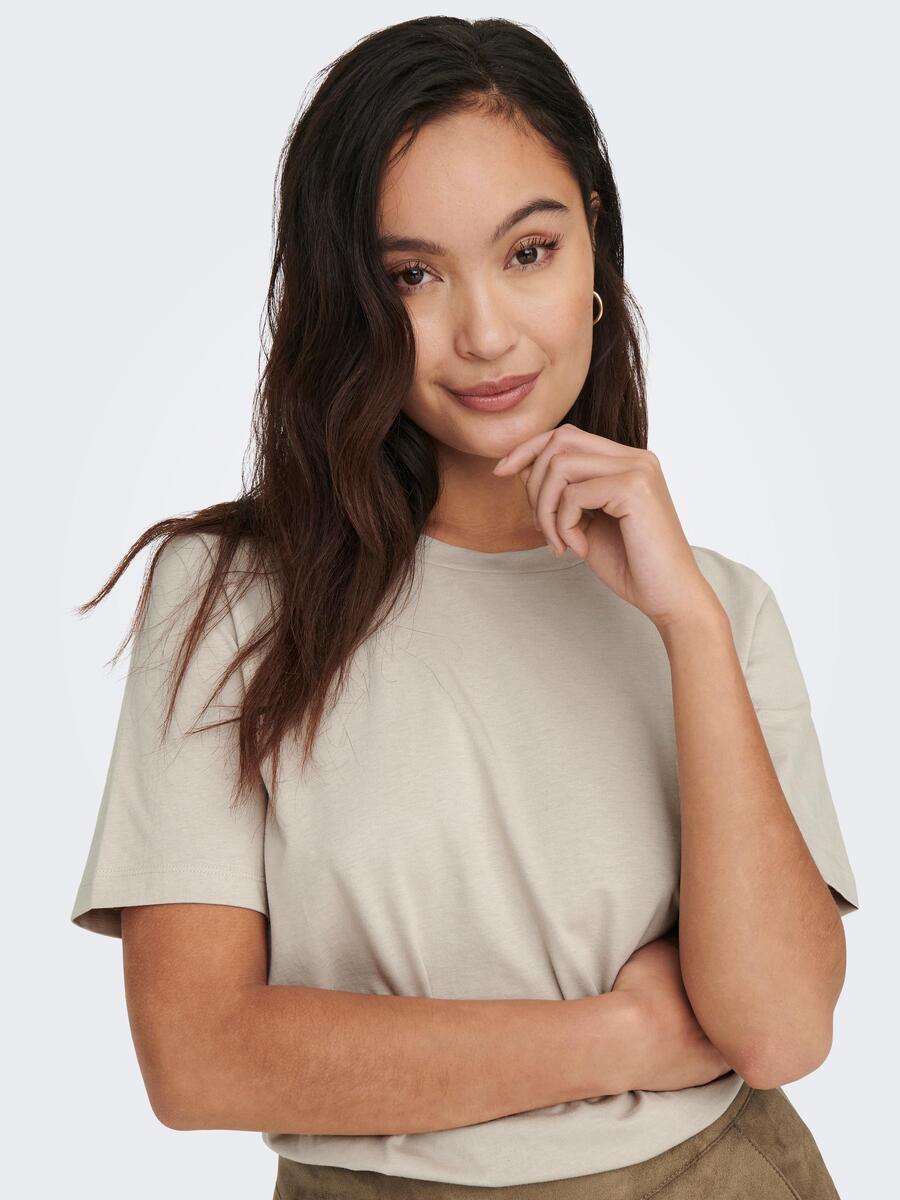 T-shirt van het merk Only in het Beige