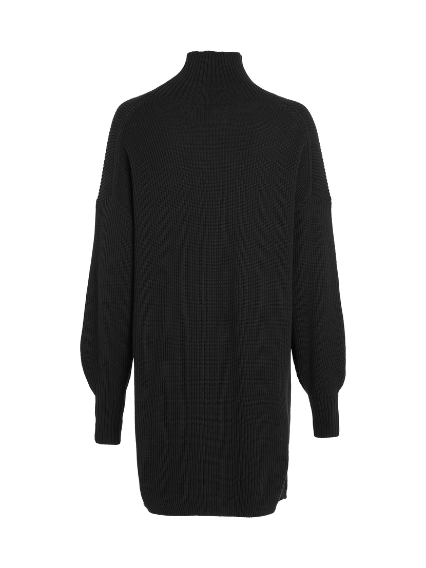 WOVEN LABEL LOOSE SWEATER DRESS