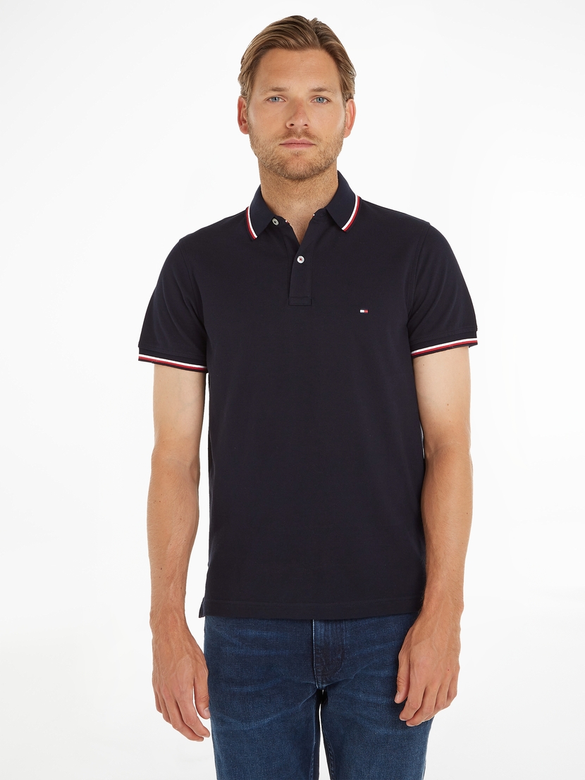 MW0MW13080 CORE TOMMY TIPPED SLIM POLO