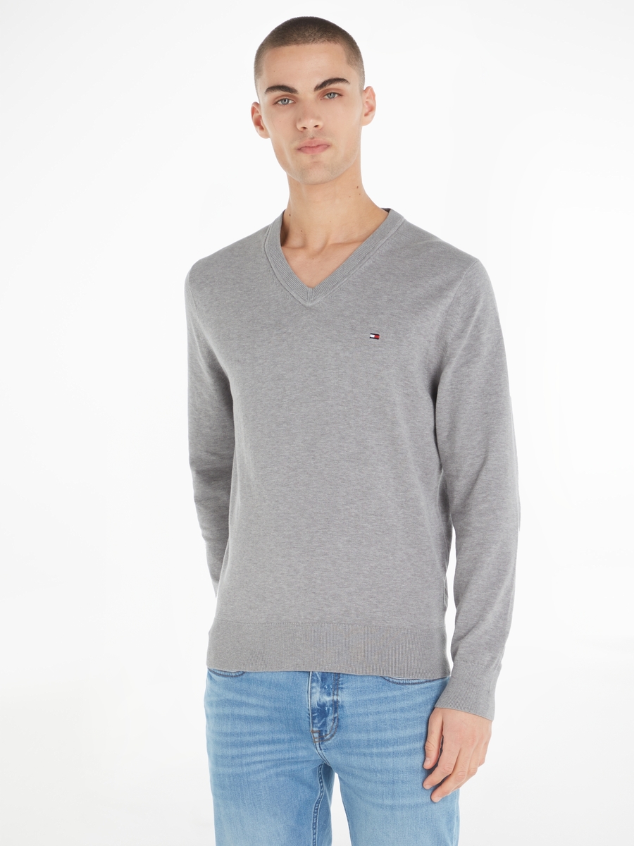 Pull van het merk Tommy Hilfiger in het Grijs