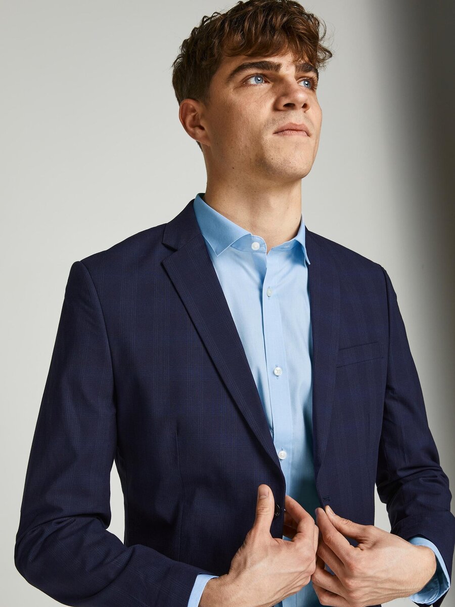 Hemd van het merk Jack & Jones Premium in het Blauw