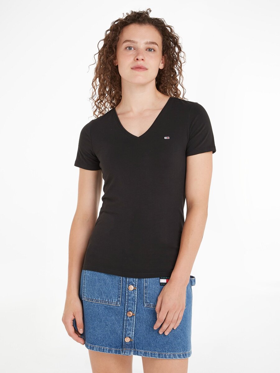 T-shirt van het merk Tommy Jeans in het Zwart
