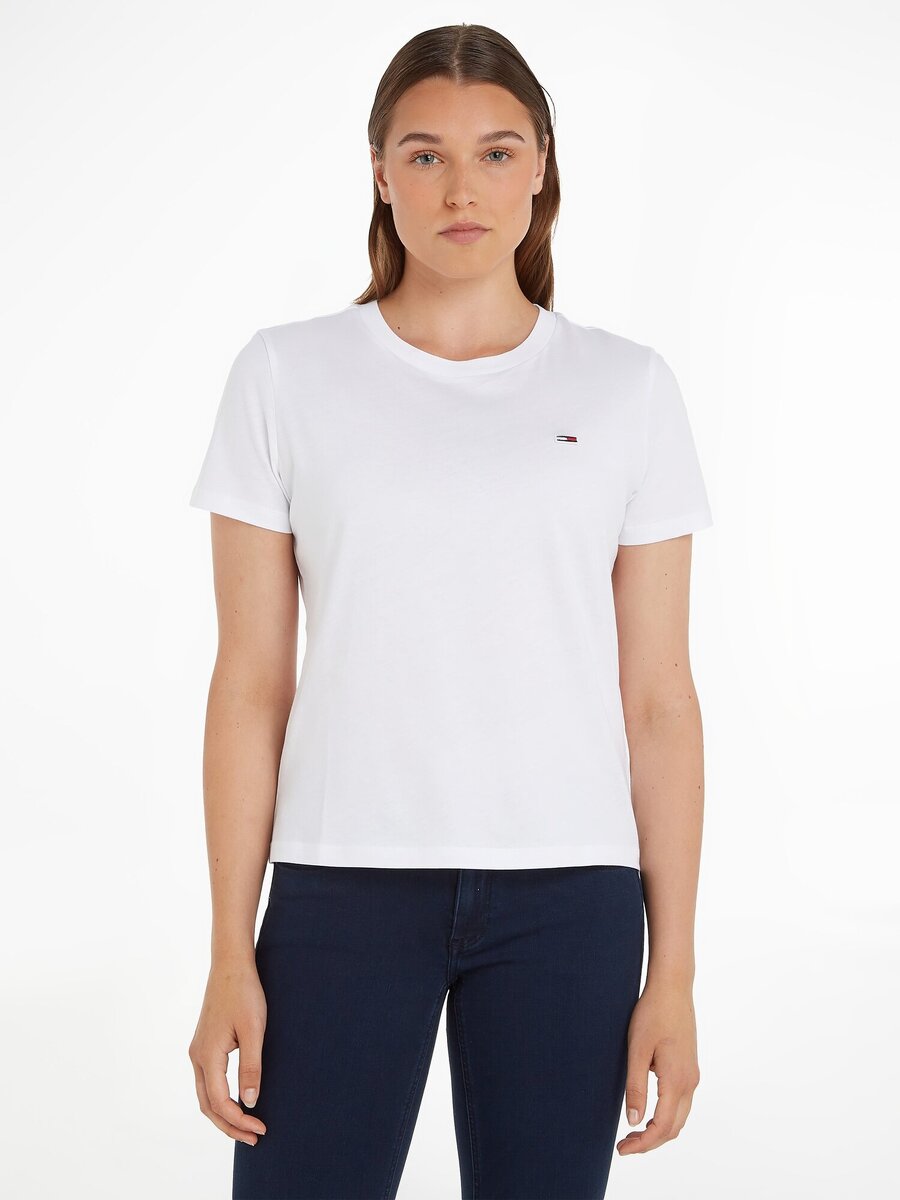 T-shirt van het merk Tommy Jeans in het Wit