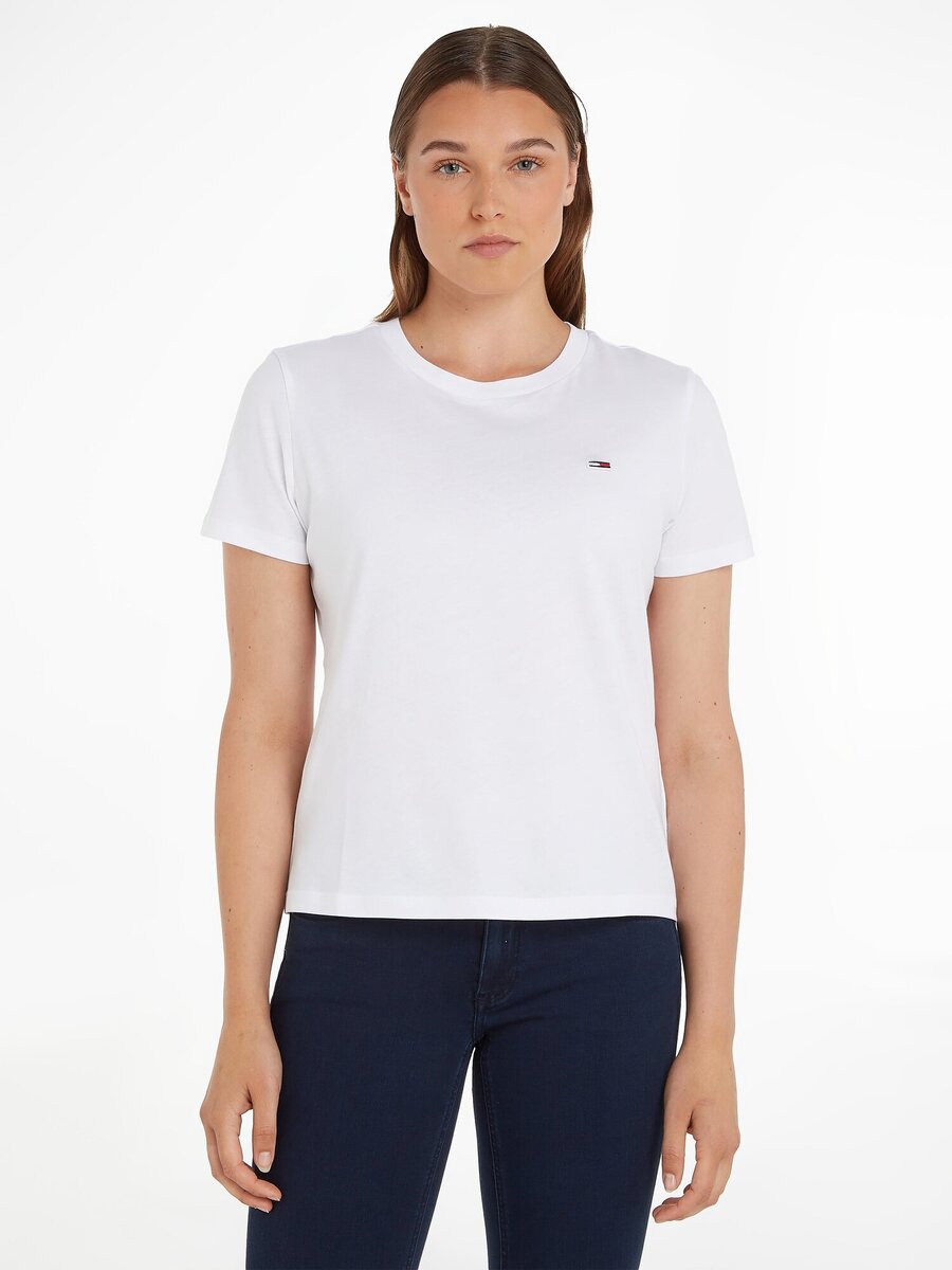 T-shirt van het merk Tommy Jeans in het Wit