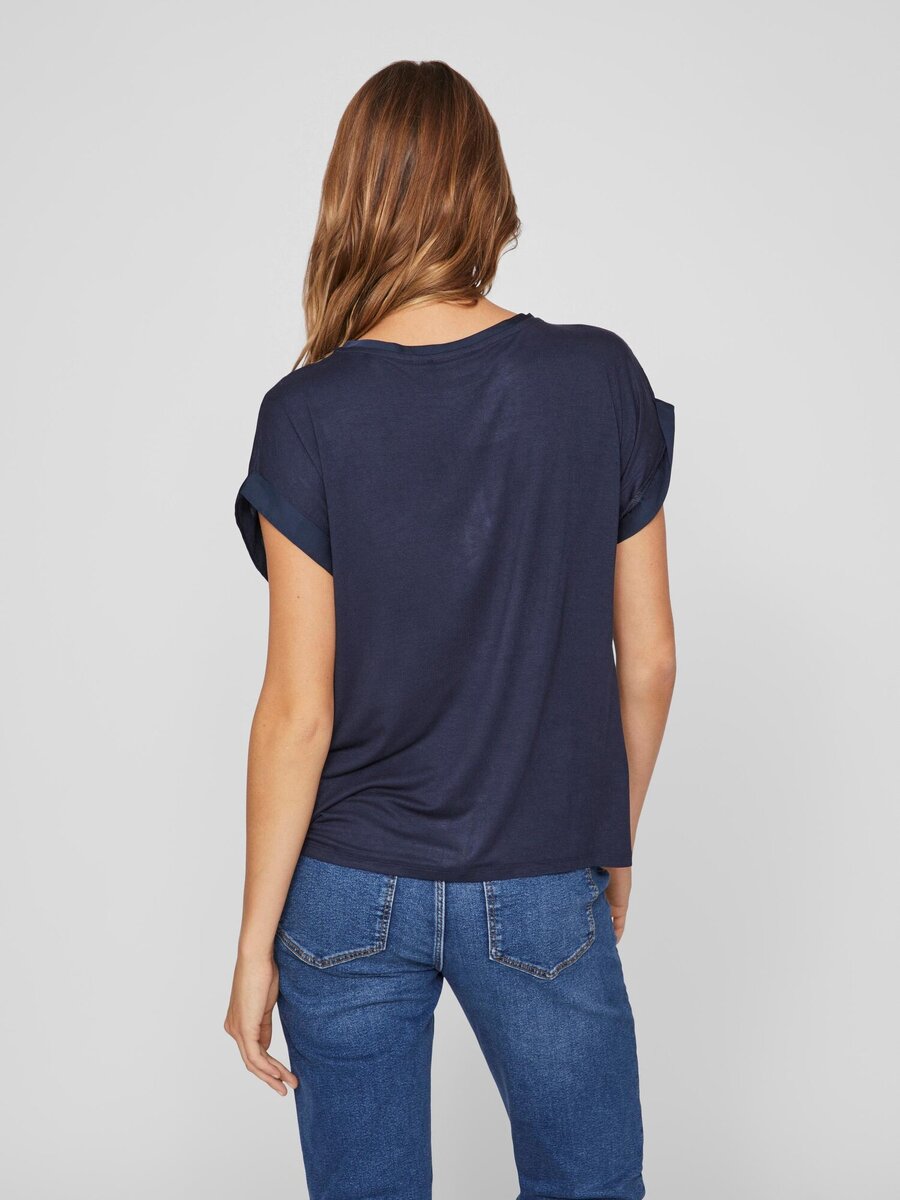 T-shirt van het merk Vila in het Marine