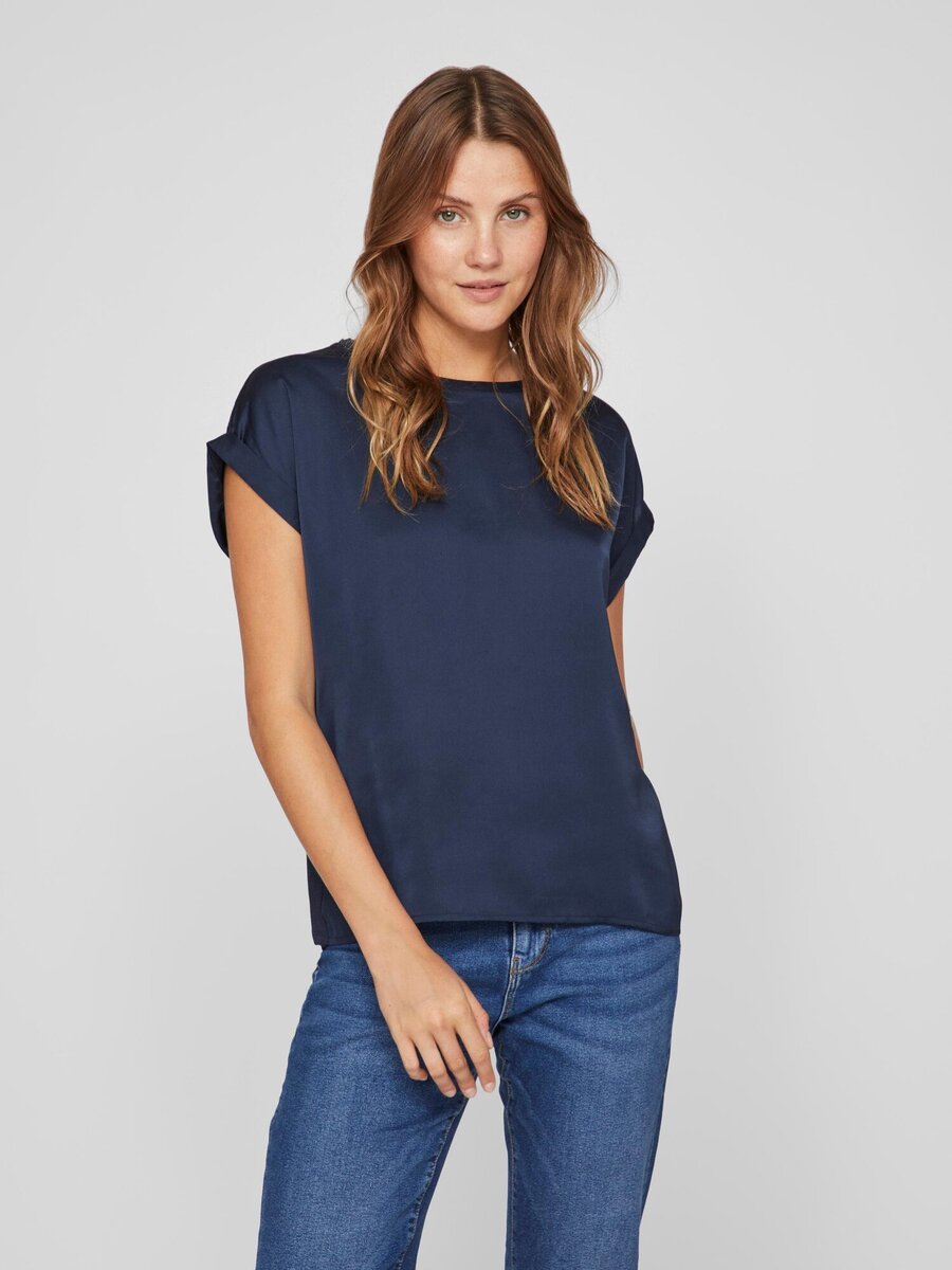 T-shirt van het merk Vila in het Marine