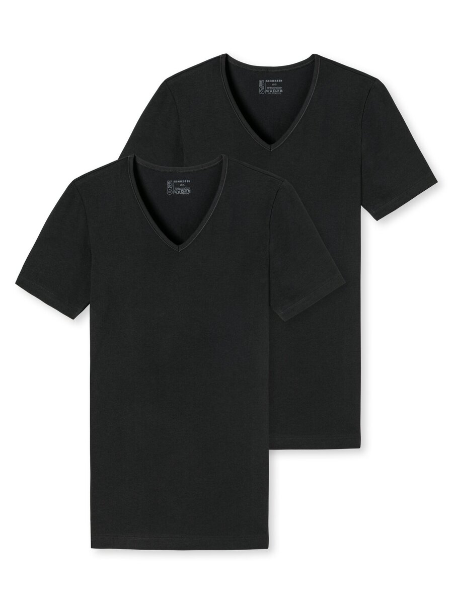 T-shirt van het merk Schiesser in het Zwart