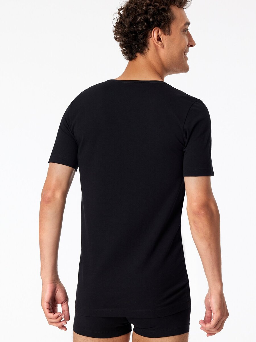 T-shirt van het merk Schiesser in het Zwart